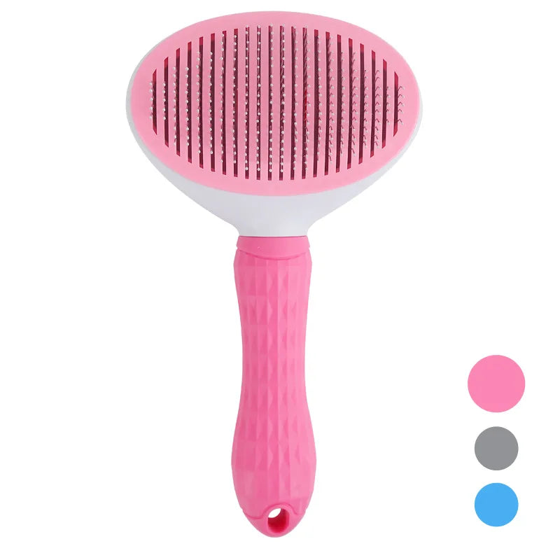 BrushEase™: Self-Cleaning Slicker Brush for Easy Daily Grooming