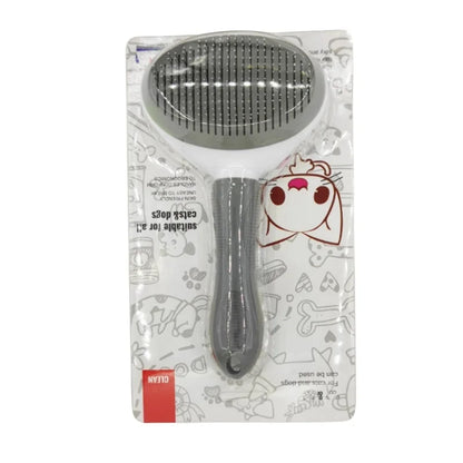 BrushEase™: Self-Cleaning Slicker Brush for Easy Daily Grooming