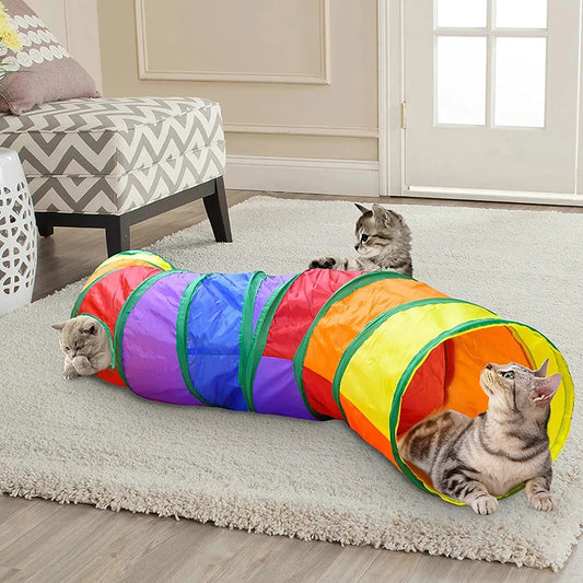 TunnelPlay™: Foldable Cat Tunnel for Active Indoor Exploration