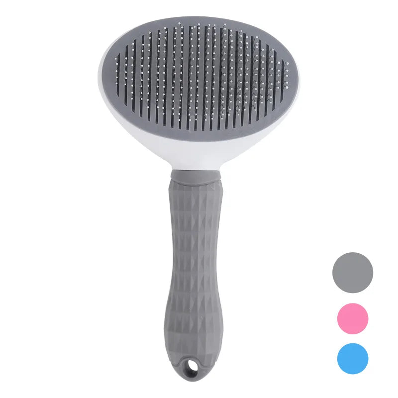 BrushEase™: Self-Cleaning Slicker Brush for Easy Daily Grooming