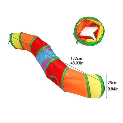 TunnelPlay™: Foldable Cat Tunnel for Active Indoor Exploration