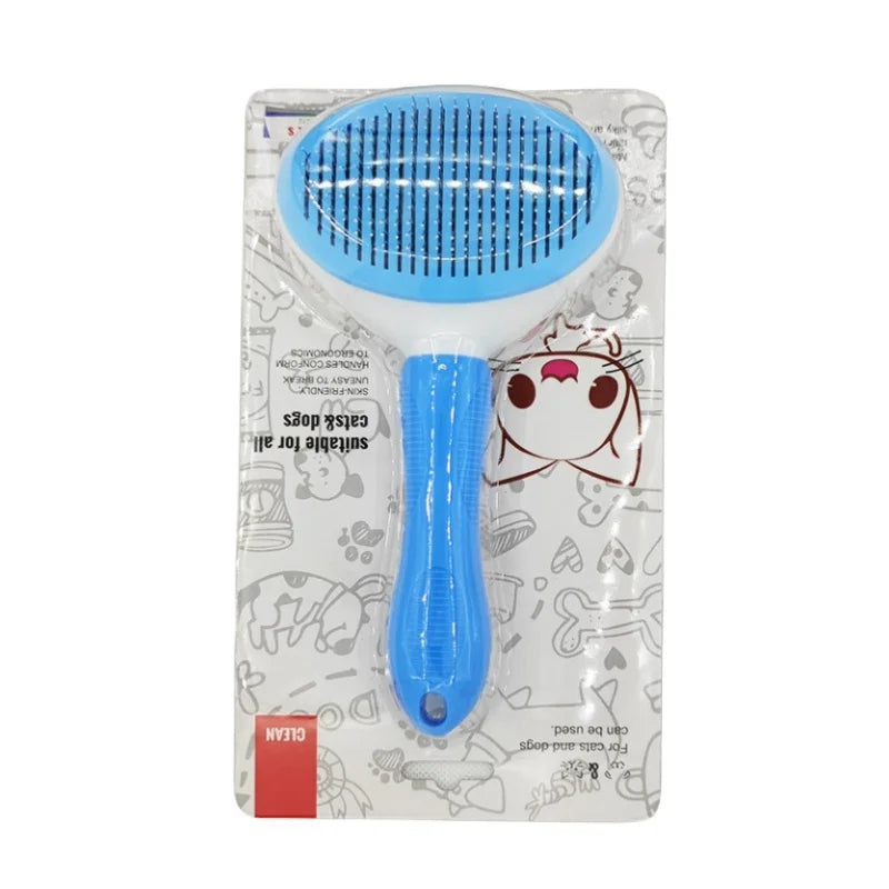 BrushEase™: Self-Cleaning Slicker Brush for Easy Daily Grooming