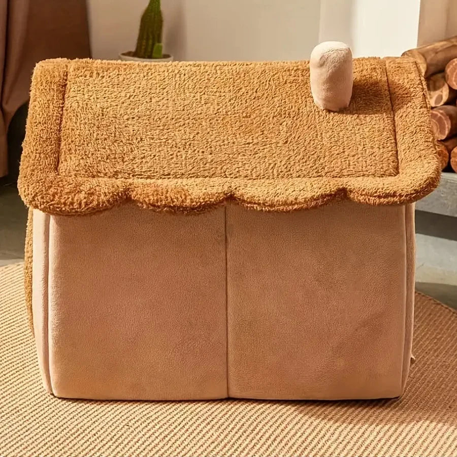 CozyCave™: Foldable Pet House for Safe and Comfortable Sleep