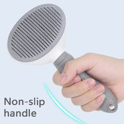 BrushEase™: Self-Cleaning Slicker Brush for Easy Daily Grooming