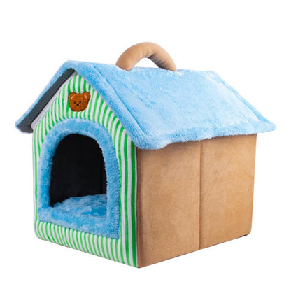 CozyCave™: Foldable Pet House for Safe and Comfortable Sleep