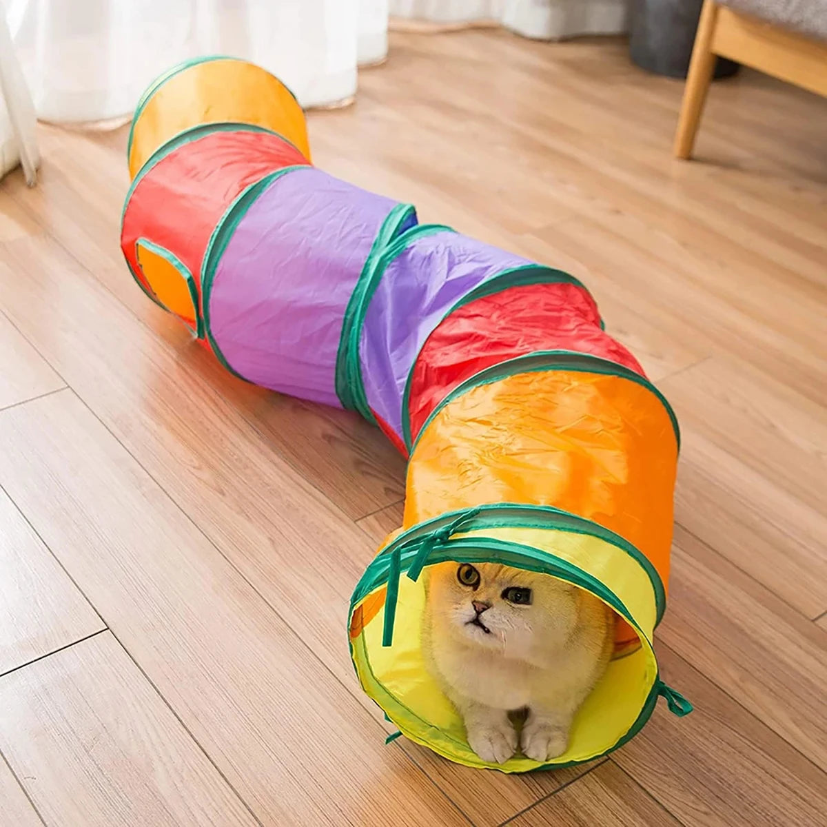 TunnelPlay™: Foldable Cat Tunnel for Active Indoor Exploration