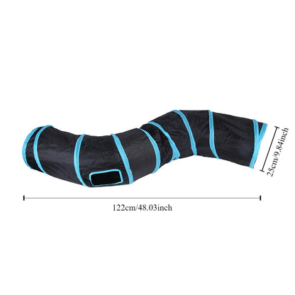 TunnelPlay™: Foldable Cat Tunnel for Active Indoor Exploration